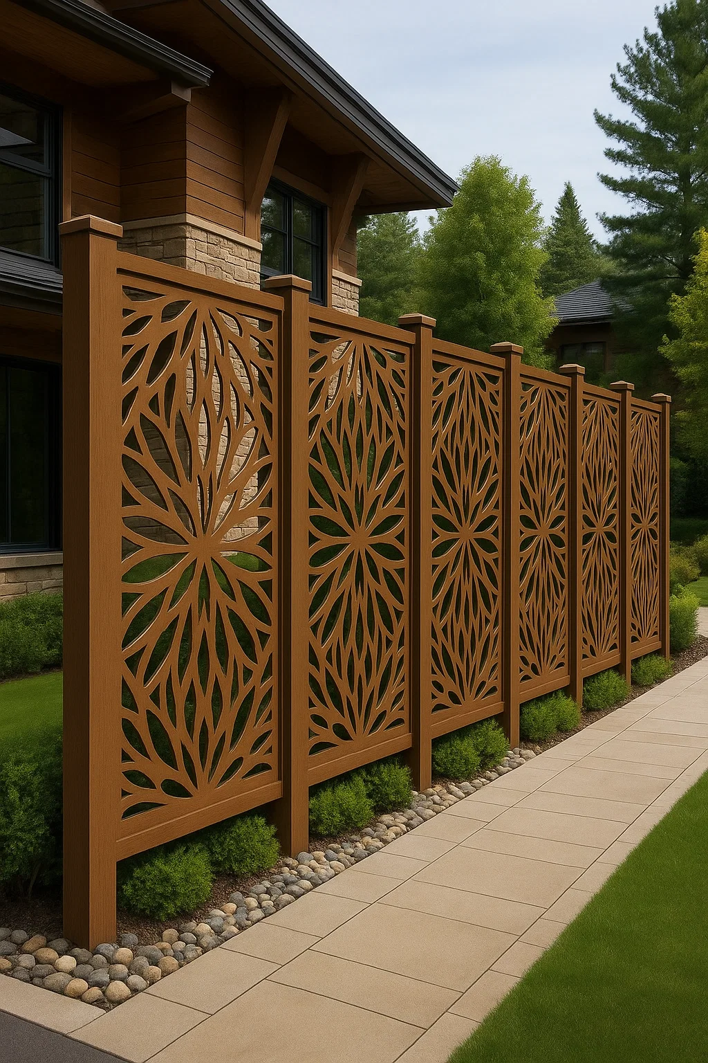 Top Quality Decorative WPC Screen Fence for House, Garden, and Rooftop!  thumbnail 6