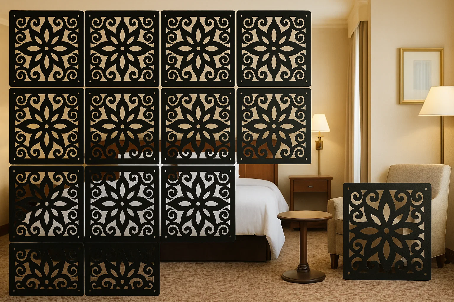Elegant WPC Screen Room Divider – Stylish & Functional for Modern Spaces thumbnail 5