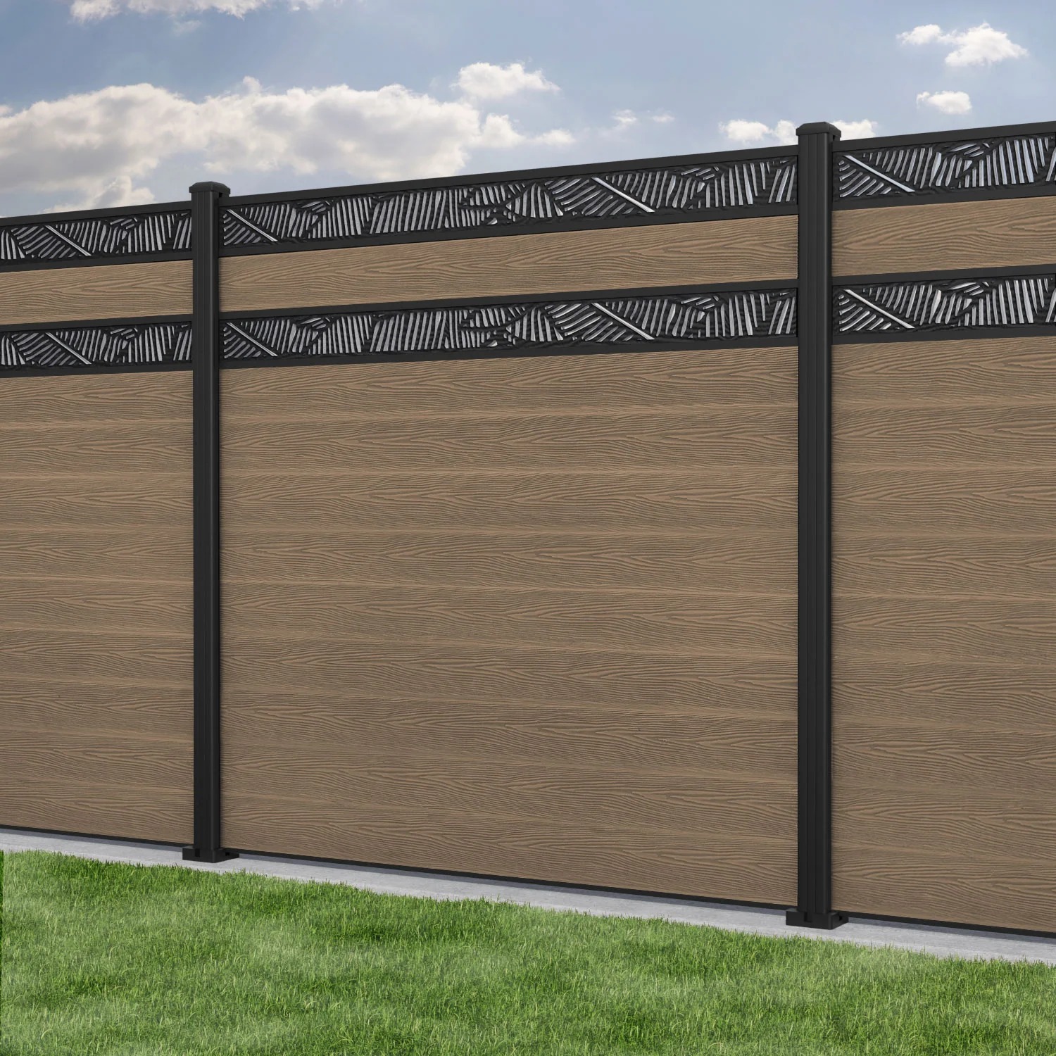 Top Quality Decorative WPC Split Fence Buy from Real Factory China for House, Garden, and Rooftop!  thumbnail 3