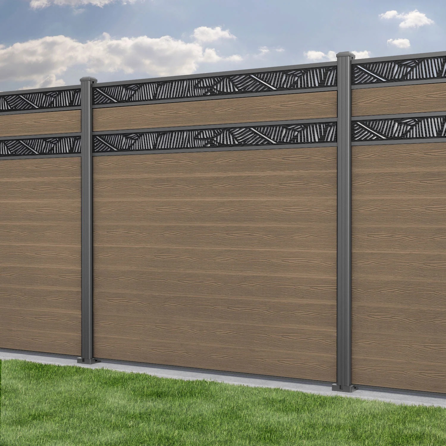 Top Quality Decorative WPC Split Fence Buy from Real Factory China for House, Garden, and Rooftop!  thumbnail 4