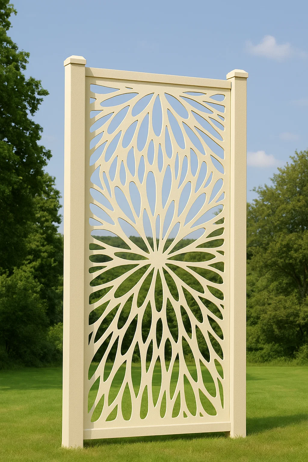 Top Quality Decorative WPC Screen Fence cream  for House, Garden, and Rooftop!  thumbnail 2