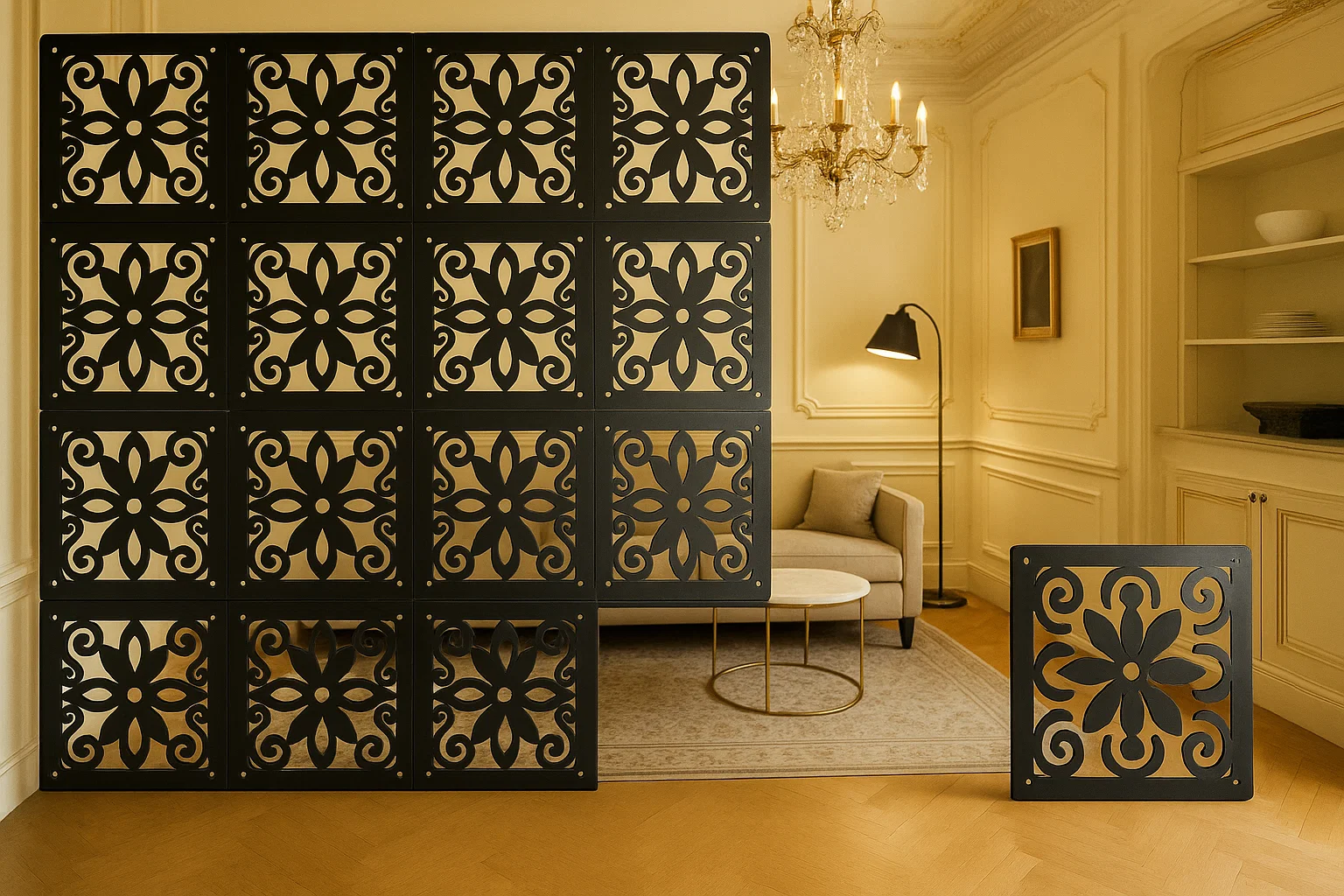 Elegant WPC Screen Room Divider – Stylish & Functional for Modern Spaces thumbnail 2