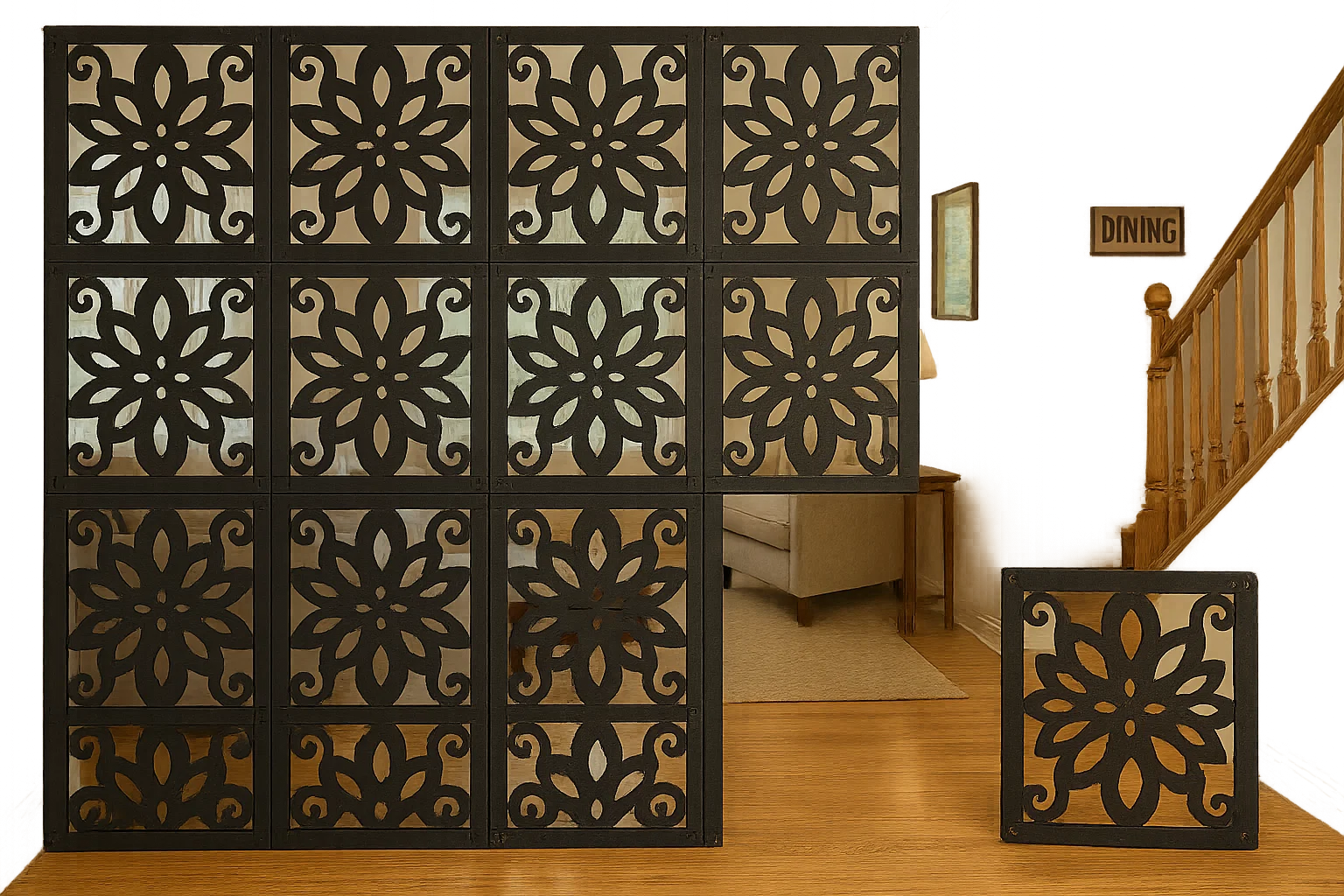 Elegant WPC Screen Room Divider – Stylish & Functional for Modern Spaces thumbnail 4