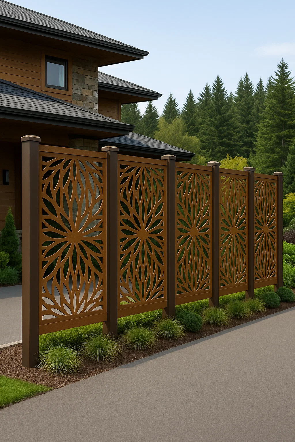 Top Quality Decorative WPC Screen Fence for House, Garden, and Rooftop!  thumbnail 5