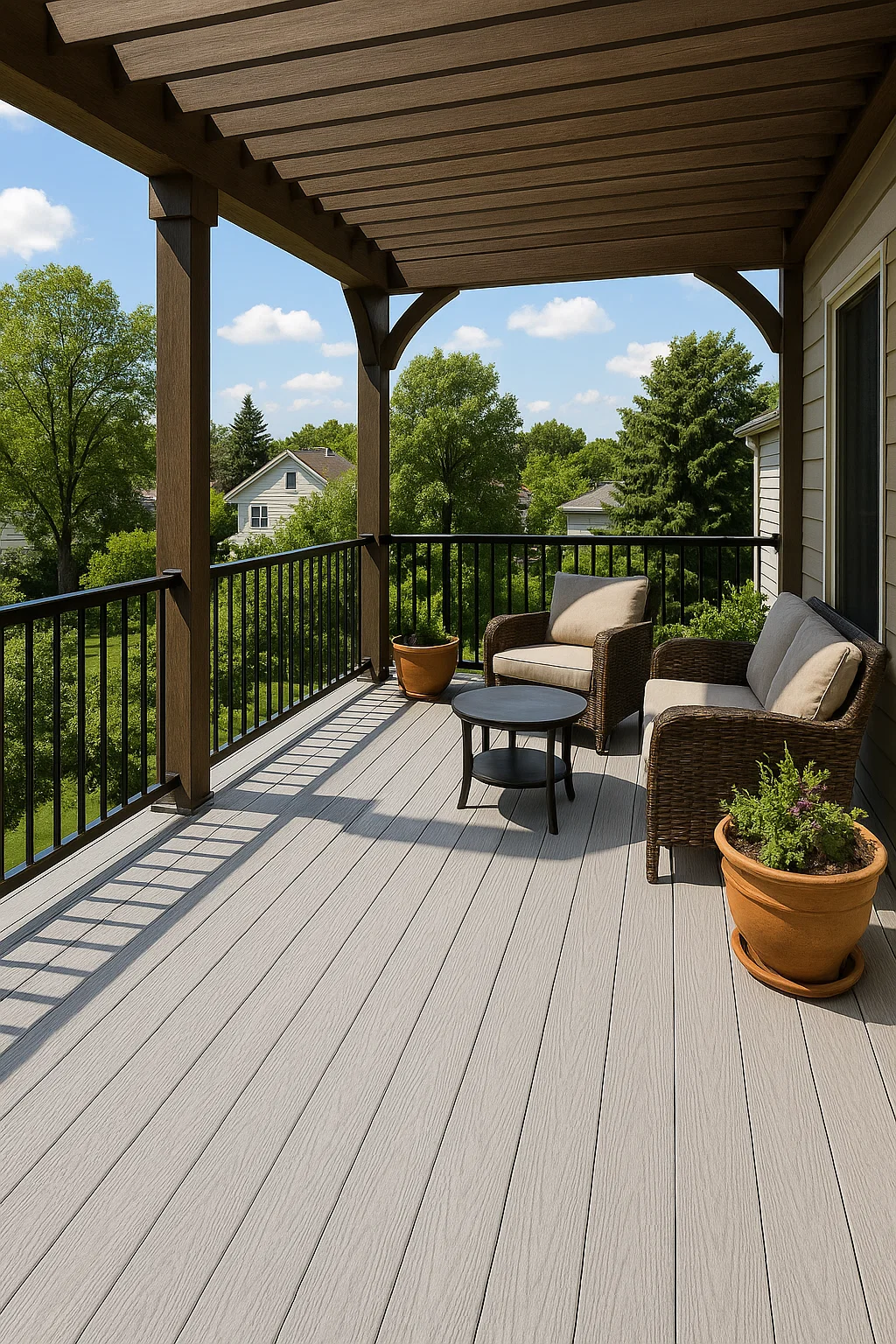 Top-Quality WPC Decking Light Gray– Durable, Stylish, and Eco-Friendly for Homes, Gardens, and Rooftops! thumbnail 4