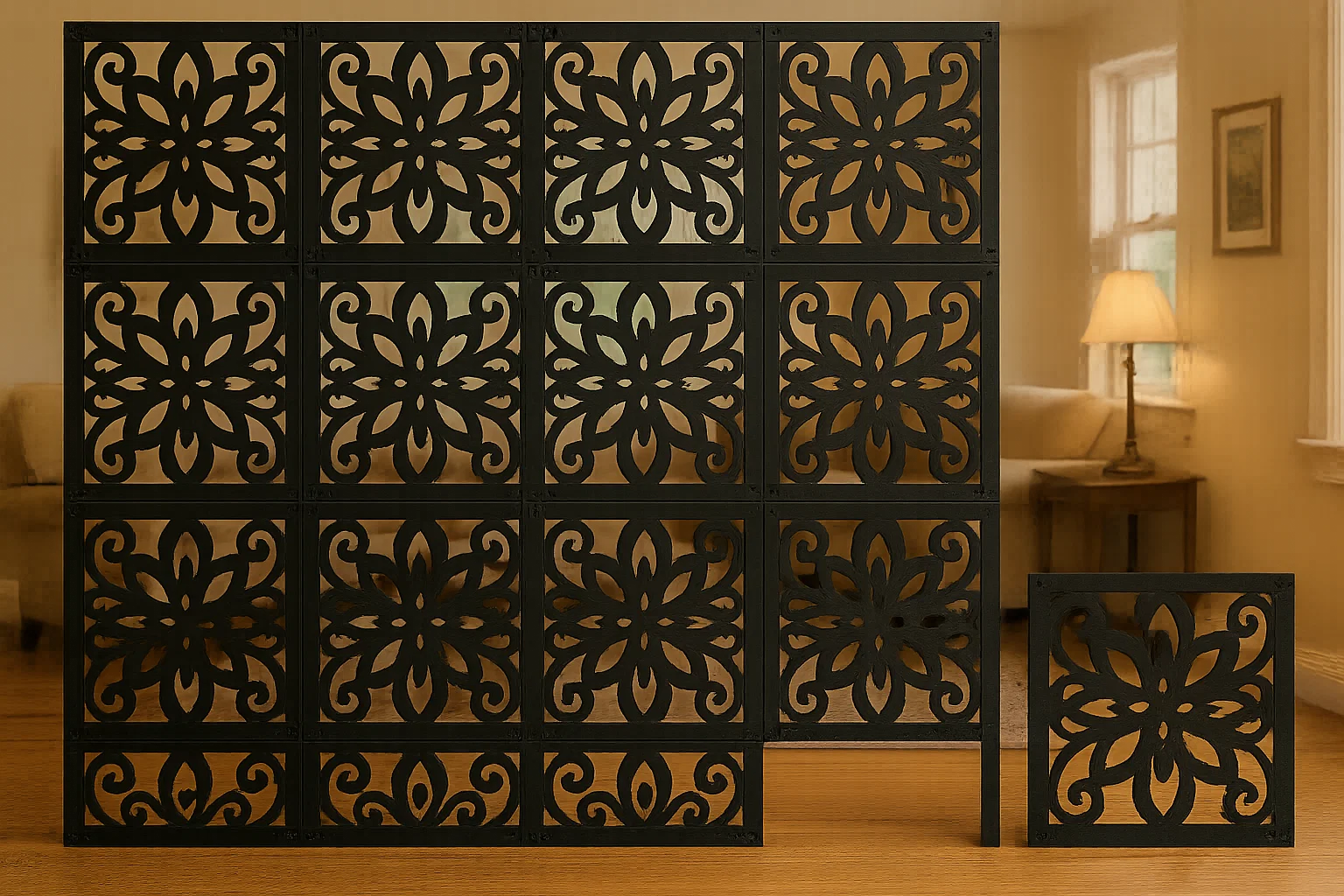 Elegant WPC Screen Room Divider – Stylish & Functional for Modern Spaces thumbnail 3