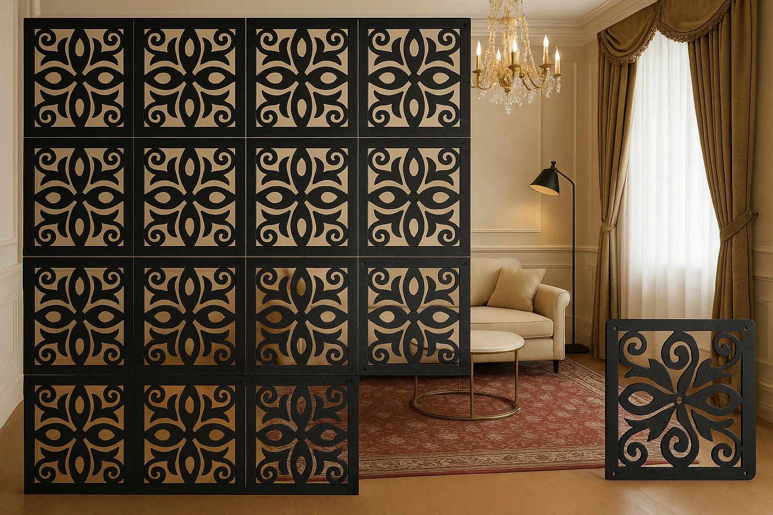 Elegant WPC Screen Room Divider – Stylish & Functional for Modern Spaces