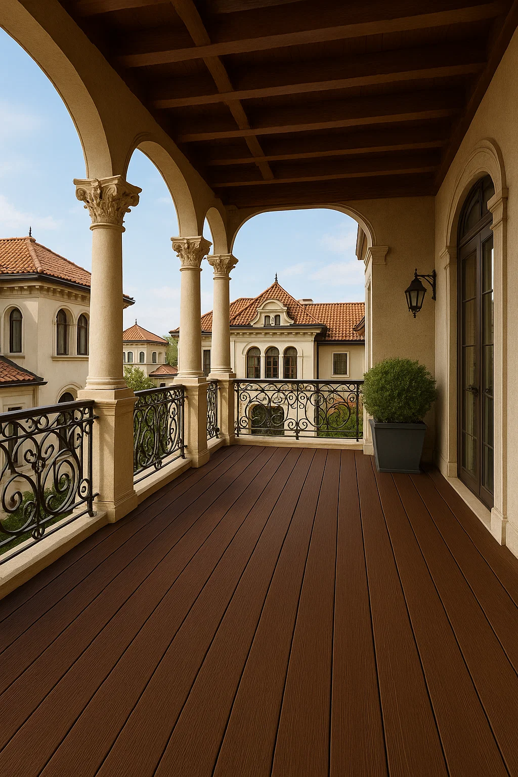 Top-Quality WPC Decking coffee– Durable, Stylish, and Eco-Friendly for Homes, Gardens, and Rooftops!