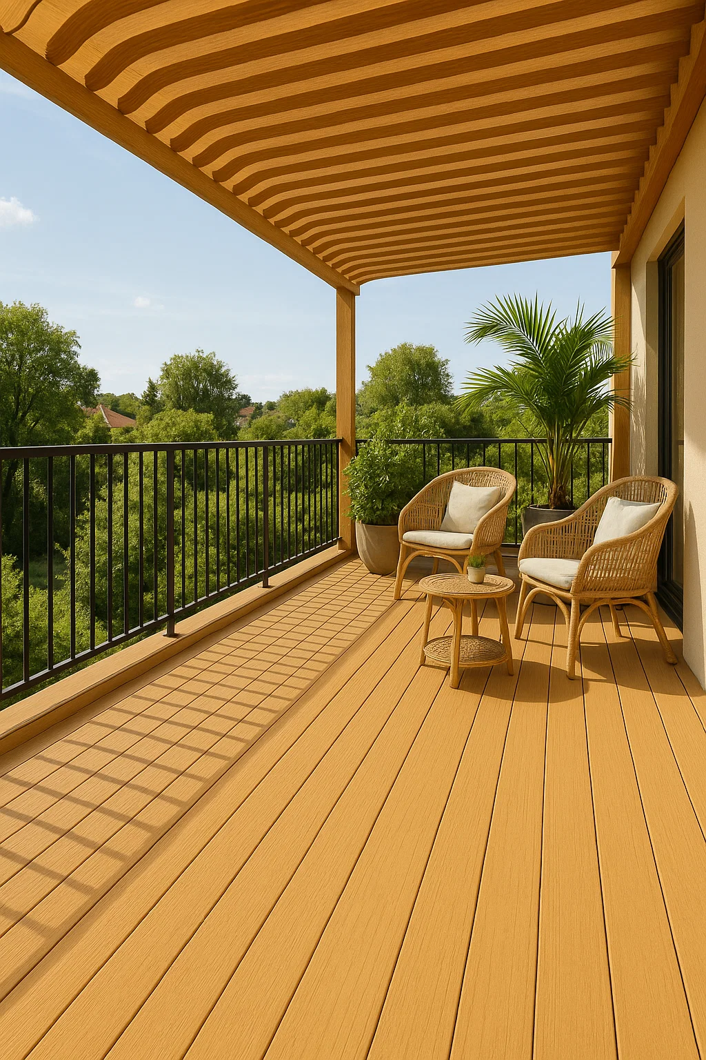 Top-Quality WPC Decking Maple– Durable, Stylish, and Eco-Friendly for Homes, Gardens, and Rooftops! thumbnail 4