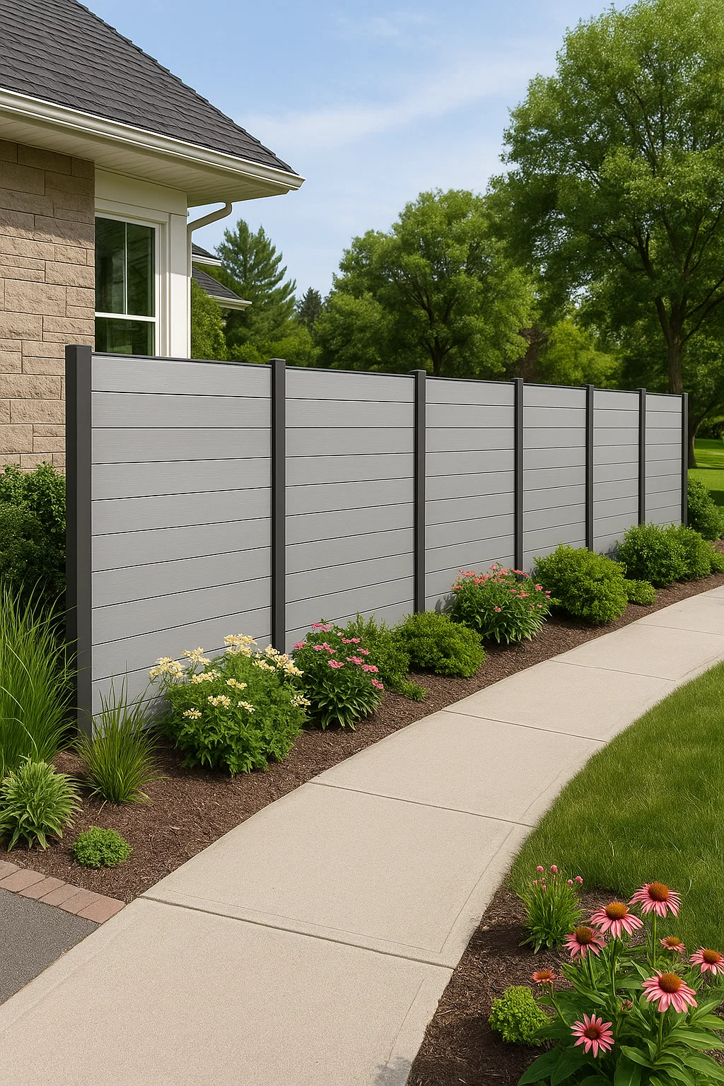 WPC Outdoor Garden Fence With Factory Price thumbnail 3